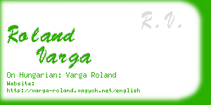 roland varga business card